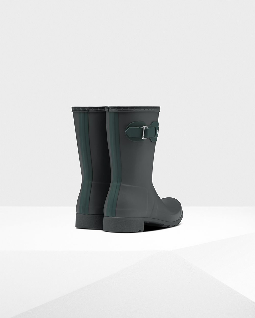 Womens Hunter Short Rain Boots Deep Green - Original Tour Foldable - 7382956-OB